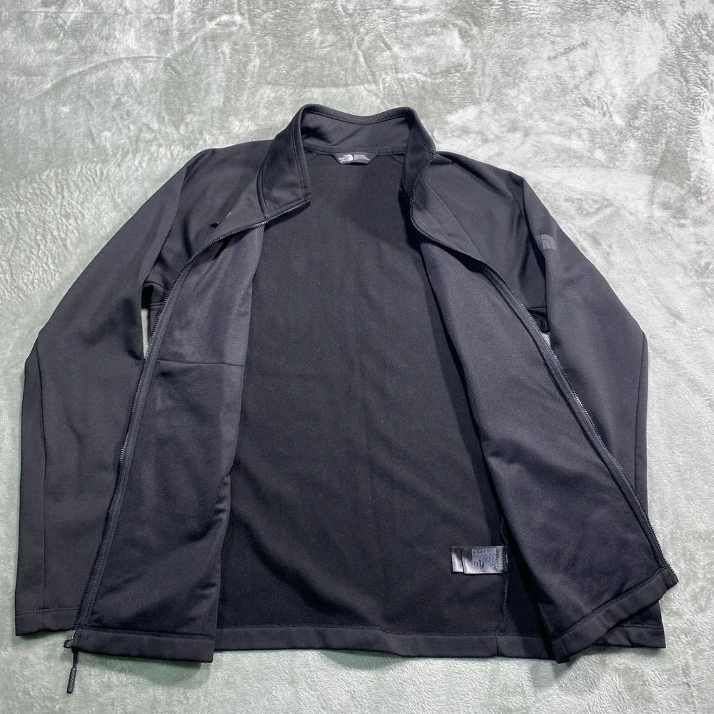 The‎ North Face Full Zip Jacket Mens Medium Black Fleece Lined Lightweight